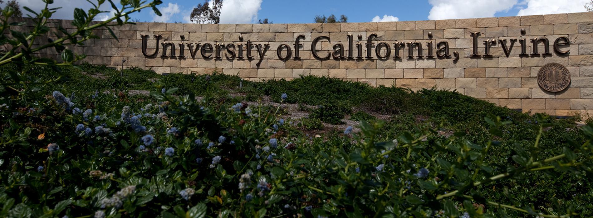 A sign reading University of California Irvine